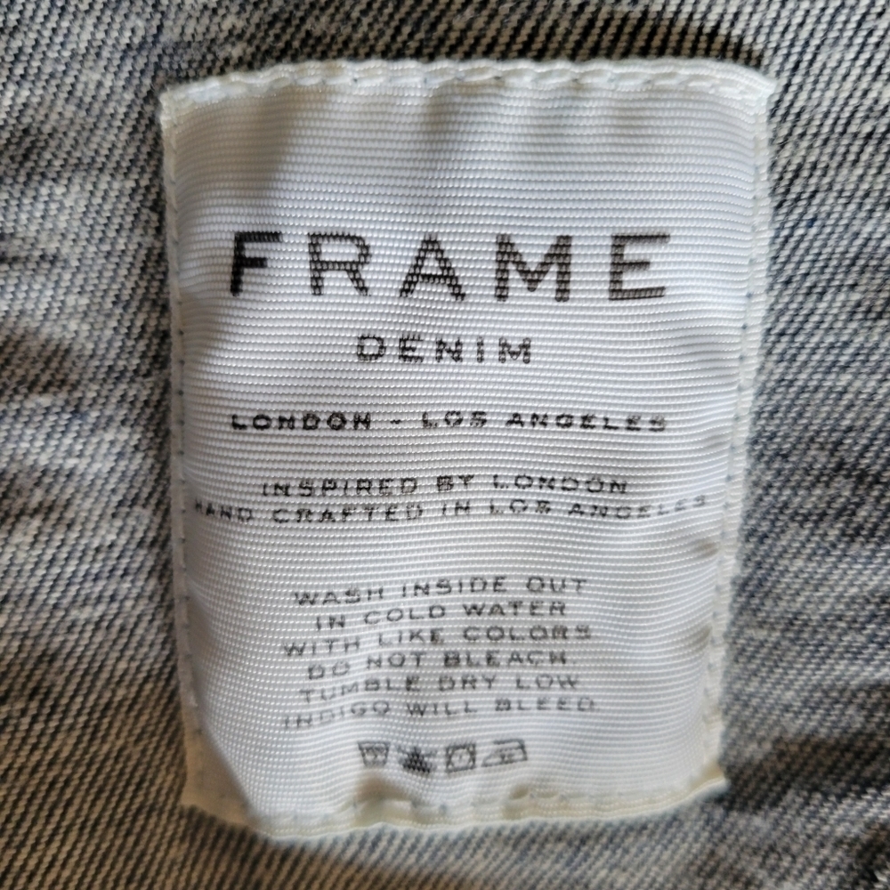 FRAME // ltd ed le slim denim jacket in medium blue denim shore coast - Picture 15 of 16